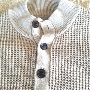 Mens 3 button down sweater